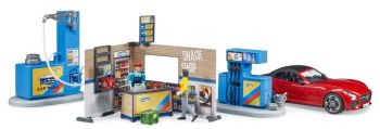 BRU62111 - Estación de gasolina y lavado con personajes y accesorios