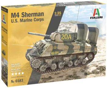 ITA6583 - Tanque M4A2 US Marine Corps para montar y pintar