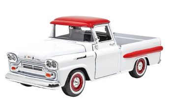 MMX79311BLANC - CHEVROLET Apache Fleetside Pick-up 1958 Blanco y Rojo