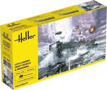 HEL79995 - Embarcación de desembarco LCVP con vehículo personal para ensamblar y pintar