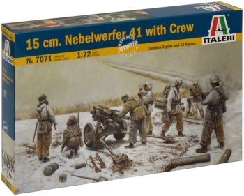 ITA7071 - Cañón de 15 cm. Nebelwerfer 41 con tripulación para montar y pintar