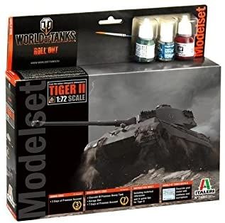 ITA74001 - Kit de iniciación - Tiger II WORLD OF TANKS para montar y pintar