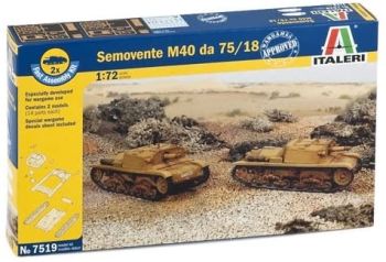 ITA7519 - Depósitos Semovente M40 da 75/18 montaje rápido para montar y pintar