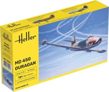 HEL80201 - Avión militar DASSAULT MD450 Ouragan para ensamblar y pintar
