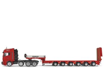 CON80256/0 - MAN TG GX 8x4 con semirremolque góndola rebajada GOLDHOFER de 6 ejes