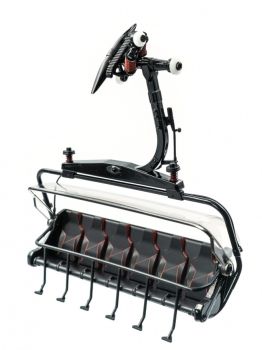 JC86503 - Telesilla de 6 plazas negro y rojo