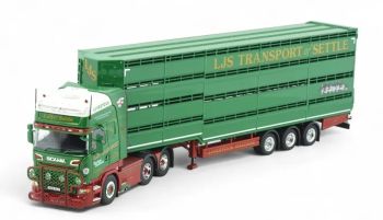 TEK86507 - SCANIA R Topline 6x4 con remolque para ganado LJS de 3 ejes
