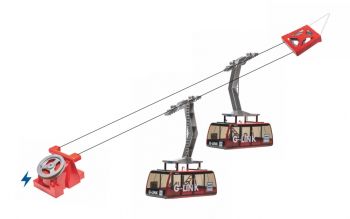 JC89392 - Telecabina eléctrico con 2 góndolas de color rojo y negro - G-LINK