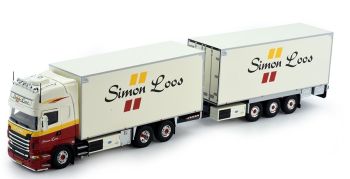 TEK81414 - SCANIA R730 V8 Topline 6x2 rígido con remolque SIMON LOOS de 3 ejes