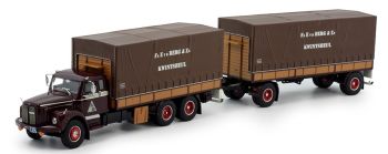 TEK82119 - SCANIA L111 6x4 rígido con remolque 2 Ejes BERG & Zn. E. VAN DEN