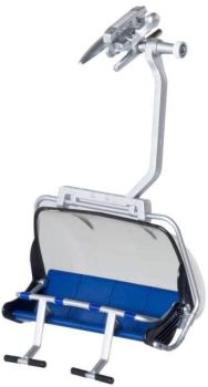 JC87300 - Telesilla para 4 personas Burbuja negra y naranja amarilla