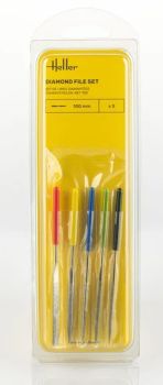 HEL99005 - Juego de 5 limas de diamante, 10 cm