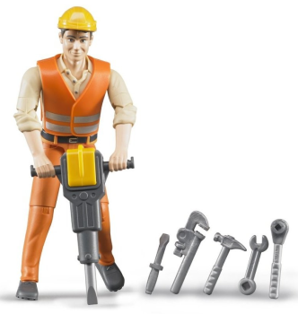 BRU60020 - Hombre con martillo neumático y herramientas Escala: 1/16