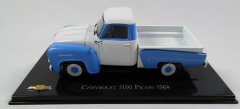 MAGCHEPICAPE64 - CHEVROLET 3100 Picape 1964 pick-up azul y blanco