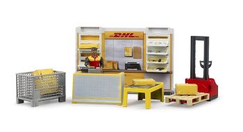 BRU62251 - Tienda de depósito DHL con palet y extractor de paquetes