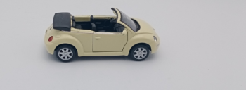 WEL2035WH - VOLKSWAGEN NEW BEETLE Coche descapotable blanco metalizado  modelo fricción vendido sin caja