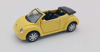 WEL2035YE - coche amarillo VOLKSWAGEN NEW BEETLE Cabriolet modelo friccion vendido sin caja