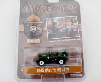GREEN38040-A - JEEP Willys MB 1945 verde de la serie SMOKEY BEAR en blister