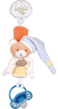 DC2509OURSJAUNE - Sujeta chupete - Oso con gorro de dormir