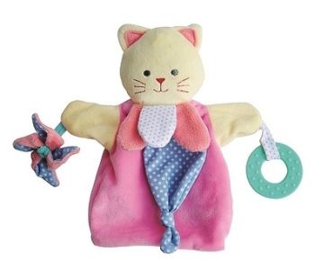 DC3005CHAT - Marioneta gato rosa 30 cm