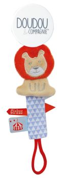 DC3425LION - Sujeta chupete choco/menta - León