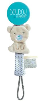 DC3425OURS - Sujeta chupete choco/menta - Oso