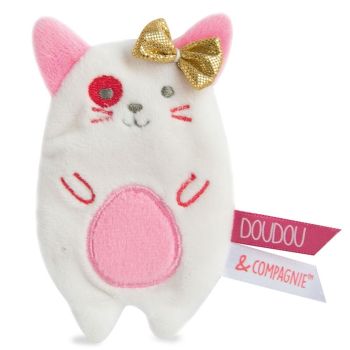 DC3426CHATN - Clip vainilla/fresa - Gato (con lazo dorado)