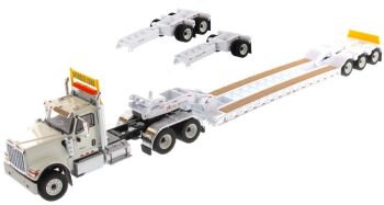 DCM71015 - Remolque góndola rebajada INTERNATIONAL HX520 6x4 blanco y XL120