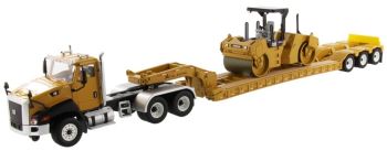 DCM85601 - Remolque góndola rebajada CATERPILLAR CT660 6x4 y XL120 con compactador CB-534 incluido