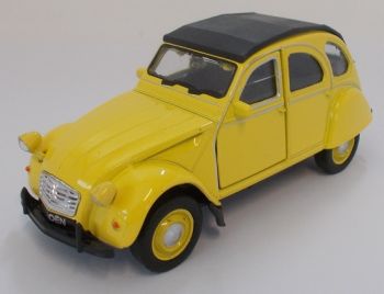 WEL2CVSANSBOITEC - CITROEN 2CV modelo fricción amarillo vendido sin caja