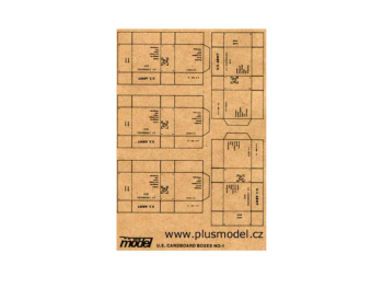 PLS009 - 5 cajas en miniatura del ejército de los EE. UU. para armar para diorama dimensiones de una caja 2 x 2 x 1 cm