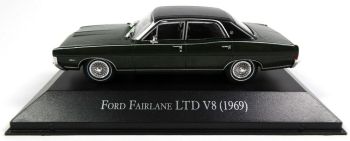 MAGARG41 - FORD Fairlaine LTD V8 1969 sedan 4 puertas techo negro verde vendido en blister