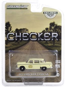 GREEN30182 - CHECKER Taxi Cab 1971 crema vendido en blister