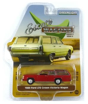 GREEN36010-F - FORD LTD Crown Voctoria Wagon break 1989 serie Estate Wagons rojo metalizado vendido en blister
