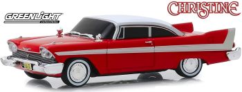 GREEN86575 - PLYMOUTH Fury 1958 techo blanco rojo versión malvada ventanas ahumadas de la película Christine