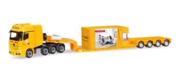 HER308373 - MERCEDES Actros SLT 8x4 con remolque góndola rebajada de 4 ejes y carga BOGL MAX