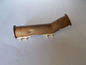 HO1043 - Codo de tubería de doble brida Oxidado Longitud: 125 mm