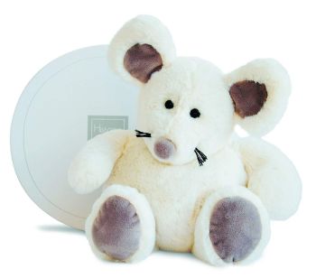 HO2584 - BOULIDOUX Ratón de peluche - Blanco