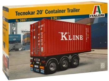 ITA3887 - Remolque portacontenedores TECNOKAR de 3 ejes con contenedor modelo Kline de 20 pies para montar y pintar