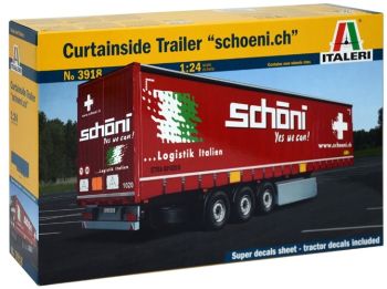ITA3918 - Remolque de lona de 3 ejes Schoni maqueta para montar y pintar