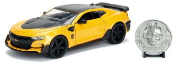 JAD253115002 - CHEVROLET Chevy Camaro 2016 Bumblebee amarillo de la película Transformers con medalla incluida