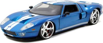 JAD253203013 - FORD GT 2005 Fast And Furious azul con rayas blancas