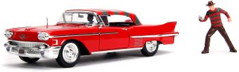 JAD253255004 - CADILLAC serie 62 1958 rojo de la pelicula Freddy Krueger con figuras incluidas
