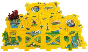 JAM460303 - Rompecabezas de tren zoológico dinámico - 11 piezas
