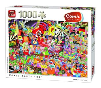 KING05547 - Rompecabezas De 1000 Piezas Mundo 180 Dardos