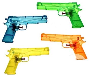 LPAI5404 - Pistola de agua transparente (color aleatorio) - 20 cm