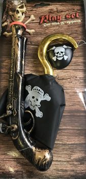 LPE50340 - Kit pirata bucanero con anzuelo; rifle y accesorio