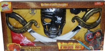 LPE50532 - Kit pirata con máscara; 2 sables y accesorios