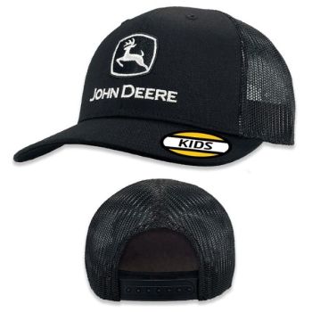 JA5308-3345-BK - Gorra negra JOHN DEERE con malla trasera