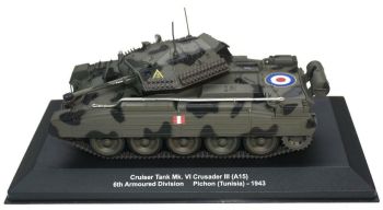 MAGMIVCRUSADER - Tanque de batalla inglés Tanque CRUISER MK VI Crusader III A15 6ta División Blindada Batalla de Pichon Túnez 1943